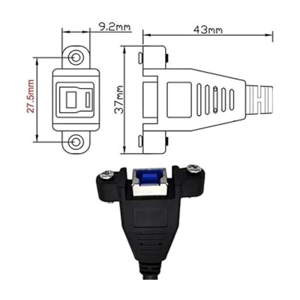 ChenYang CY USB 3.0 Tipo B macho a tipo B hembra cable de