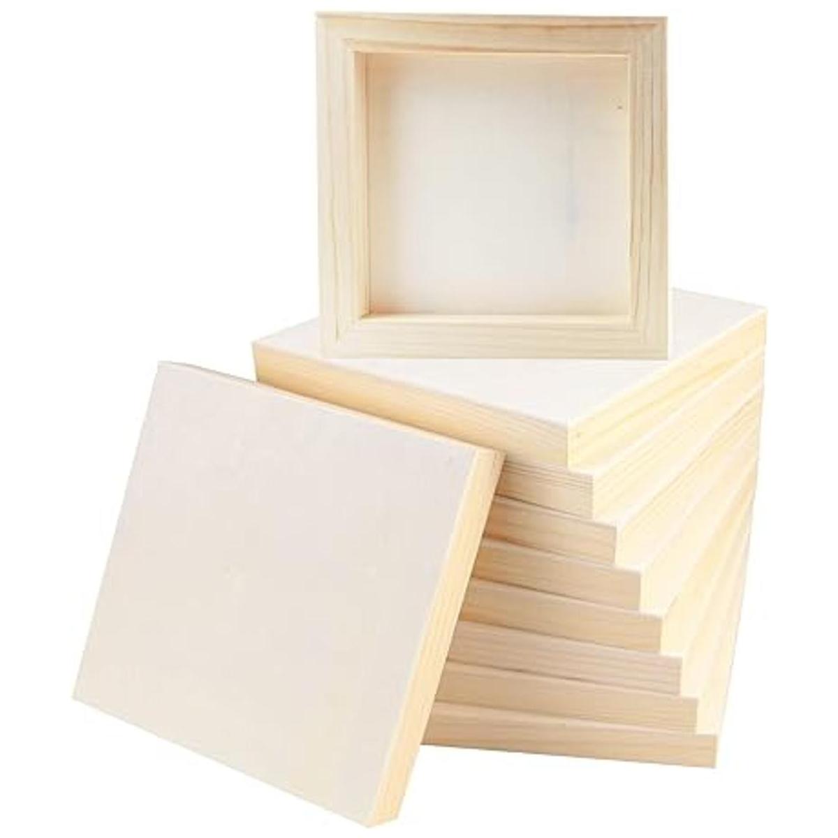 FSWCCK 10 tableros de madera de 6 x 6 pulgadas lona de