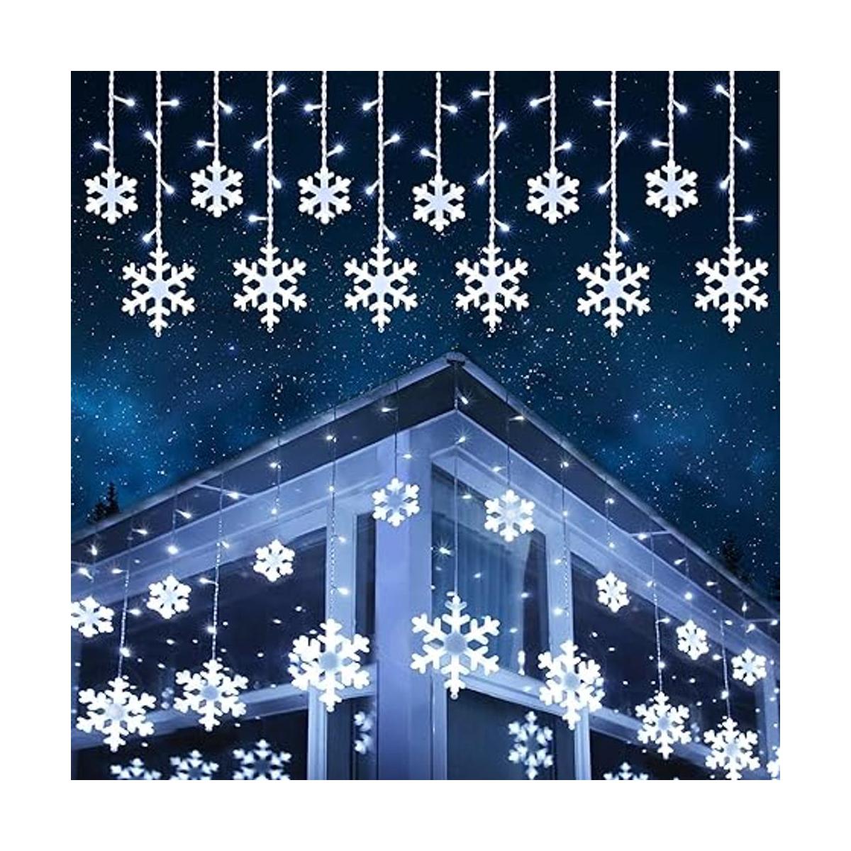Toodour Luces de copo de nieve de Navidad para exteriores