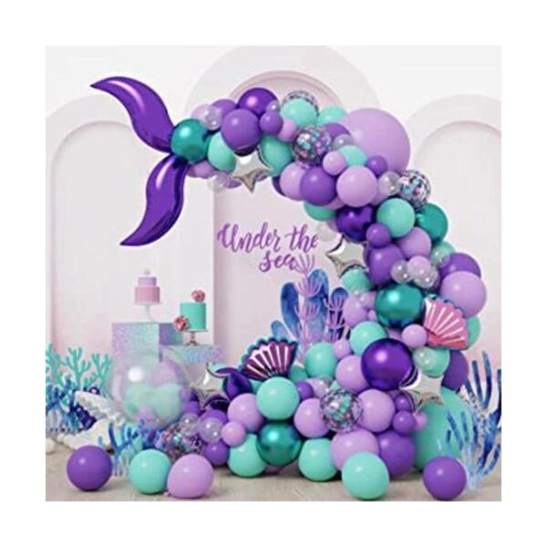 HOLICOLOR Kit de guirnalda de globos de sirena con globos_1