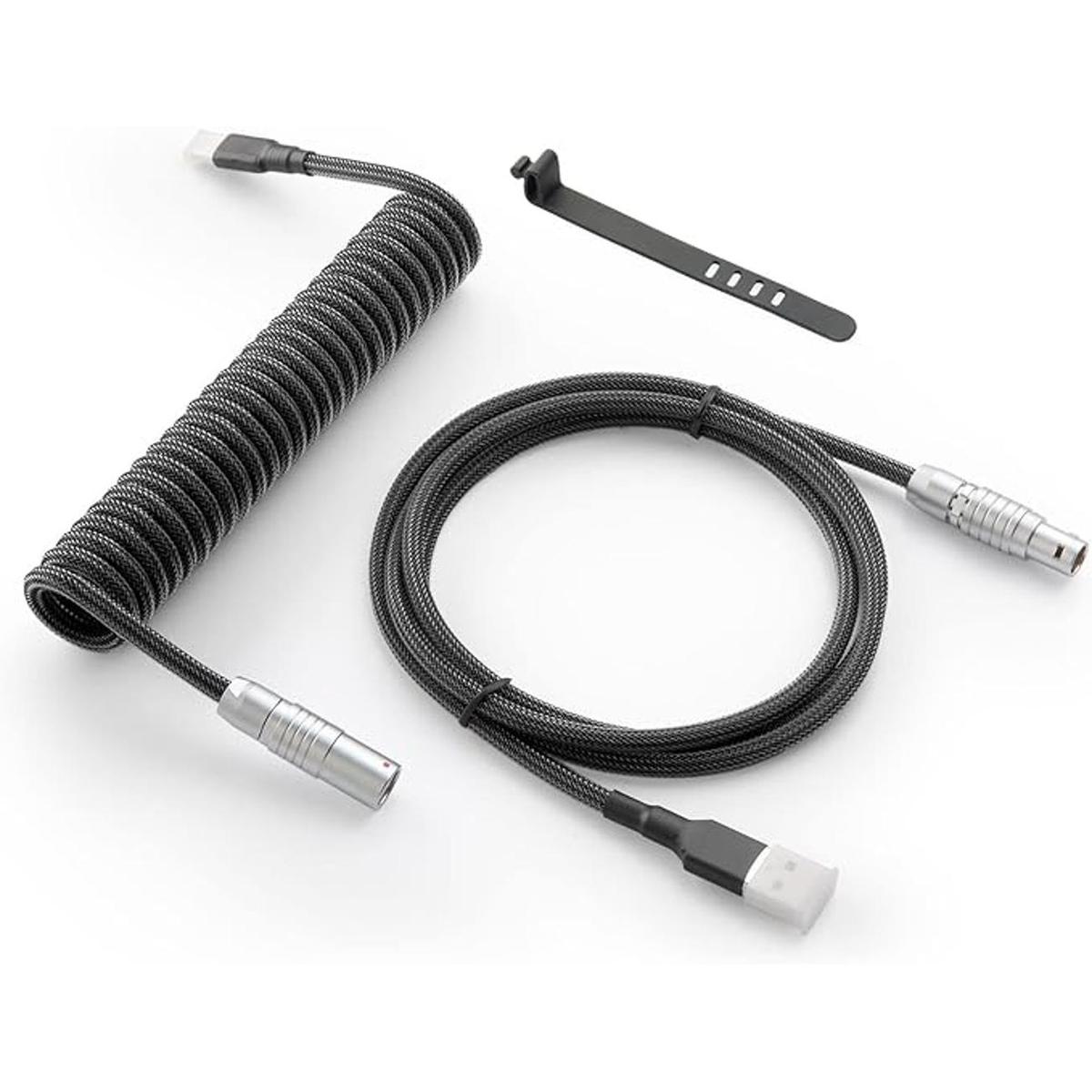 GunMjo Cable USB C en espiral personalizado para teclado