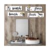 4 piezas de decoración de pared de baño de vaca cepillo_5