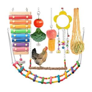 KAKUNM Juguetes de pollo para gallinero 7 piezas_1