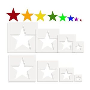 HADDIY Plantillas de estrellas para pintar sobre madera