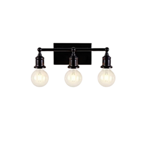 3Light Vanity Light Fixture Industrial Black Wall Sconce_1