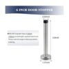 Door Stops Long Door Stopper 6 Inch Wall Mount Modern
