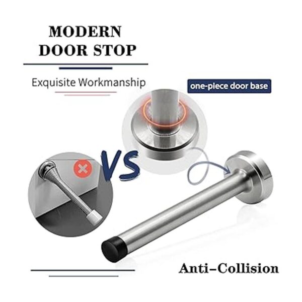 Door Stops Long Door Stopper 6 Inch Wall Mount Modern