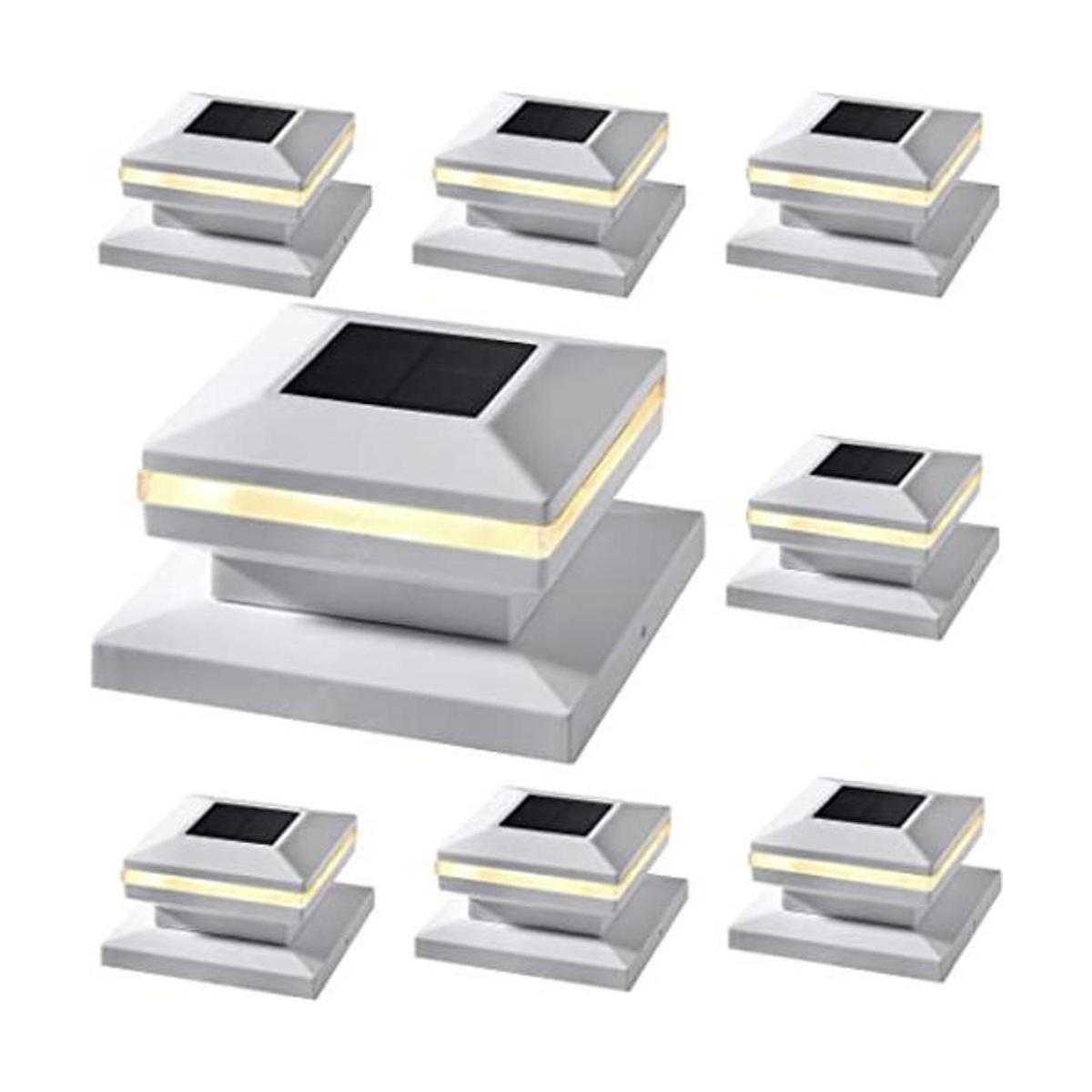 Dynaming Paquete de 8 luces solares para postes luces