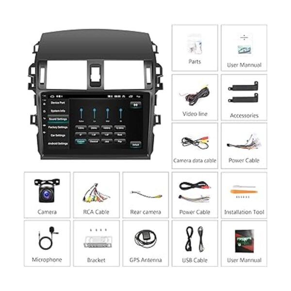 Rimoody Estéreo para automóvil Apple Carplay para Toyota