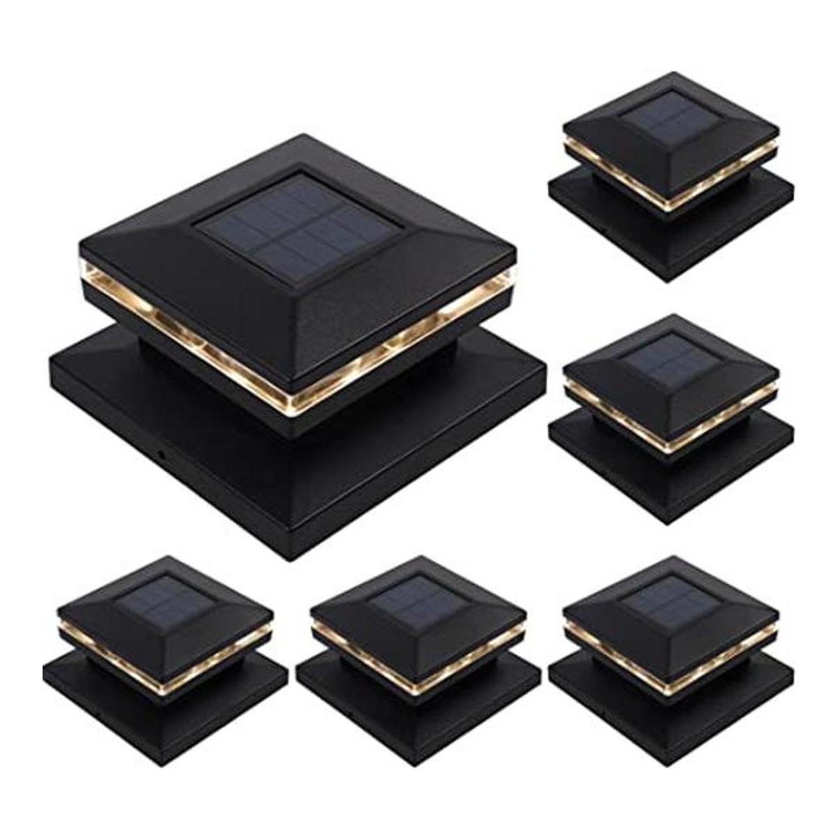 Dynaming Paquete de 6 luces solares para postes luces