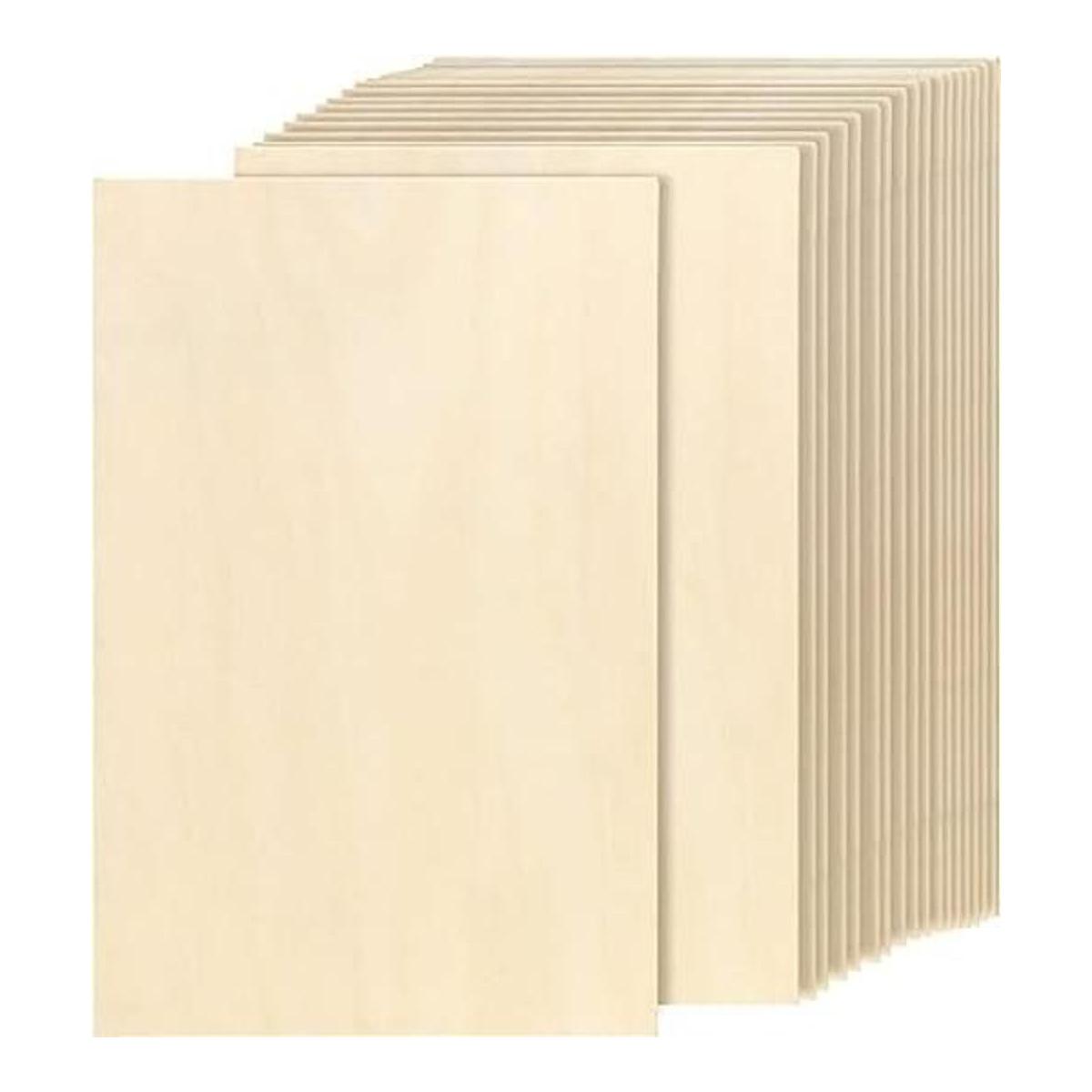 JOIKIT 24 hojas de madera de tilo de 12 x 8 x 116