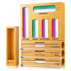 Calmbee Dispensador de plástico con cortador y organizador_1