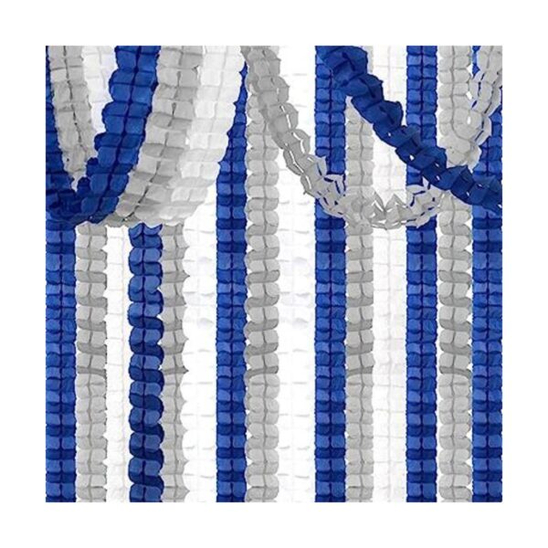 Guirnalda de serpentinas para decoración de fiesta azul