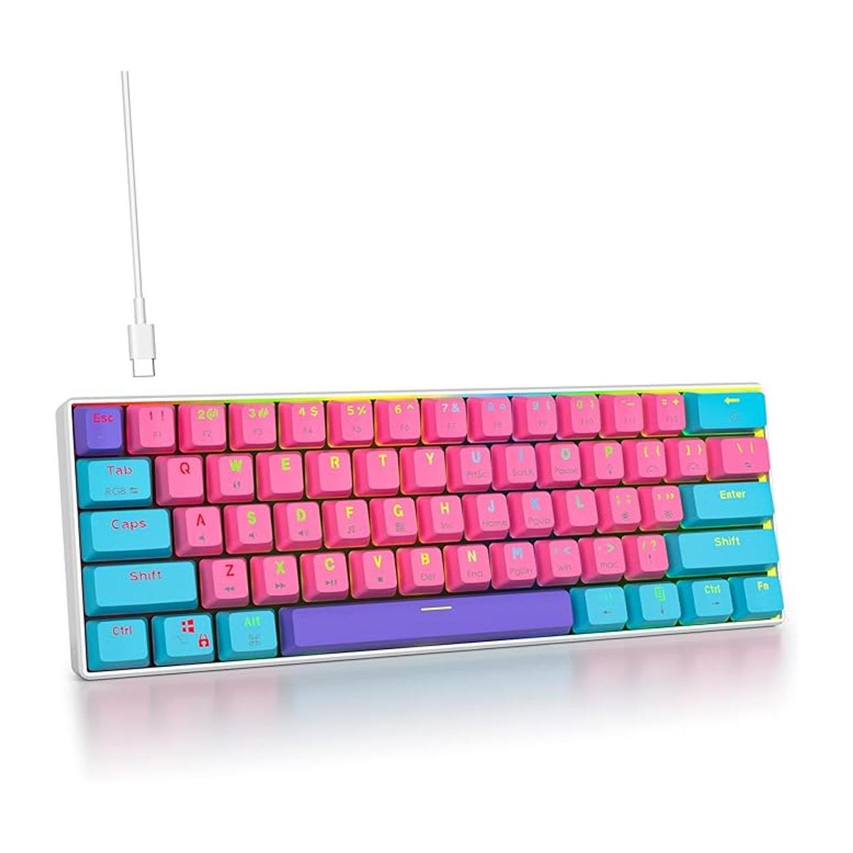 Fogruaden Teclado mecánico del 60 teclado para juegos