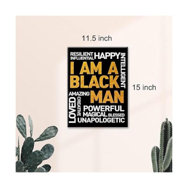 Póster de pared con texto en inglés I am a black man con_2
