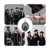 KINBOM 5 cuentas de graduación para ramo de boda colgante