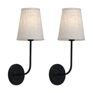 Permo Juego de 2 lámparas de pared rústicas vintage con_1