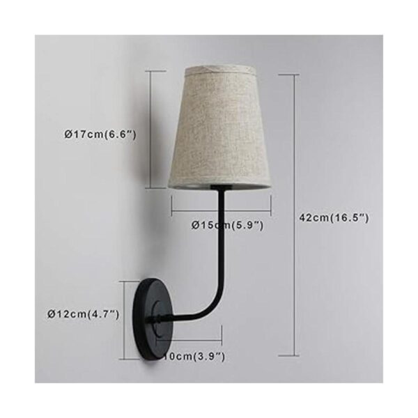 Permo Juego de 2 lámparas de pared rústicas vintage con_3