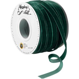 Humphreys Craft Carrete de cintas de terciopelo verde de