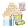 Leinuosen 15 cajas de madera pequeñas con tapas con