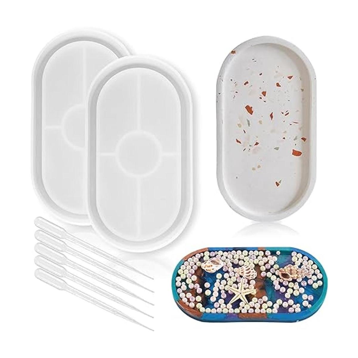 MaehSab Juego de moldes de resina para manualidades 2