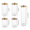 Glass Storage Jars Set of 5 Decorative Coffee Bar_5