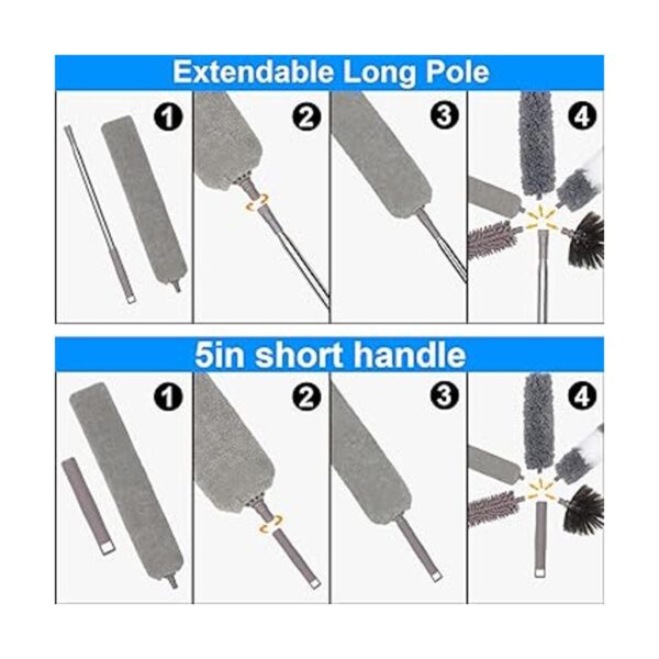 Plumero de microfibra 11 piezas plumero extensible para