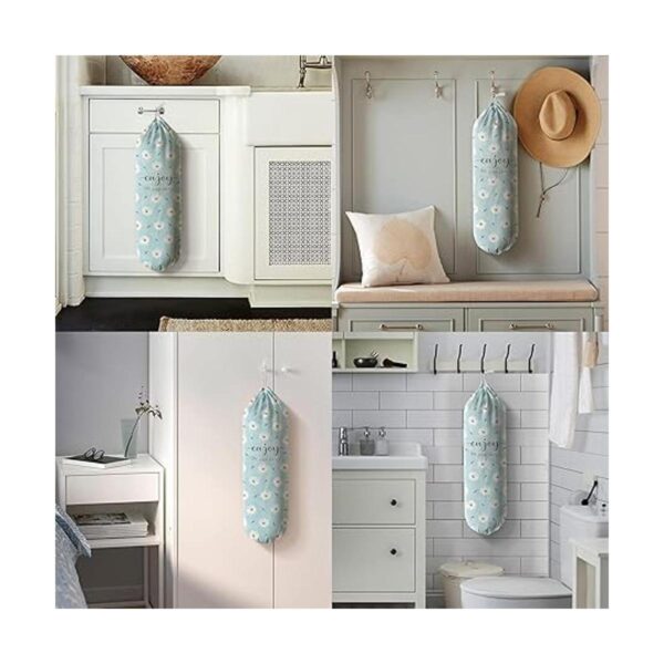 Hglian Dispensador de bolsas de comestibles con flores_6