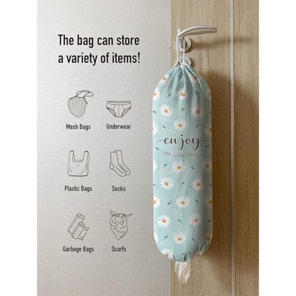 Hglian Dispensador de bolsas de comestibles con flores_2