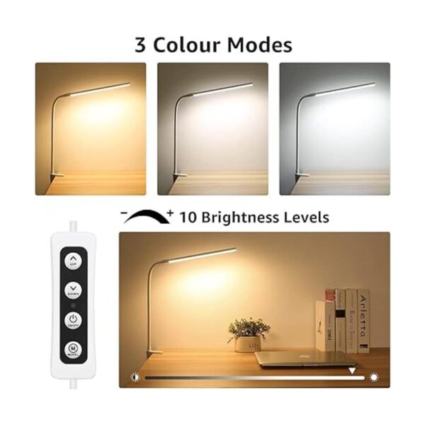 Lepro Lámpara de escritorio con clip luz de lectura LED_4