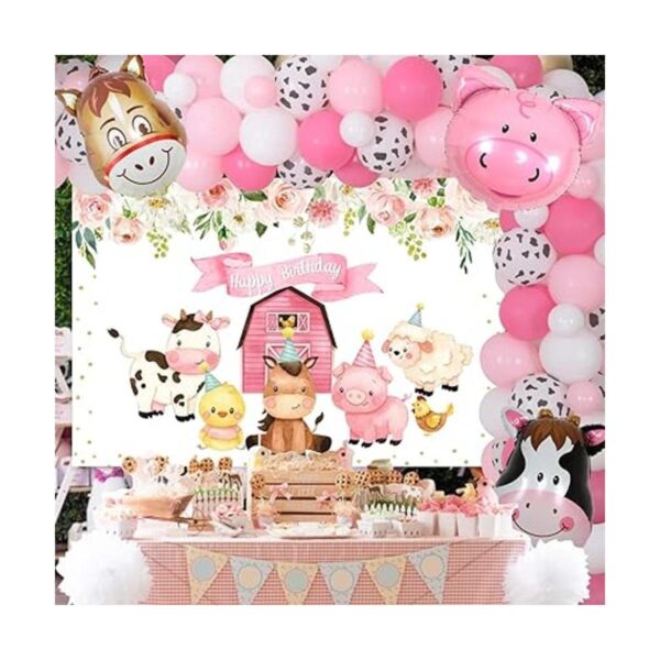 Decoraciones de cumpleaños con temática de granja de_2