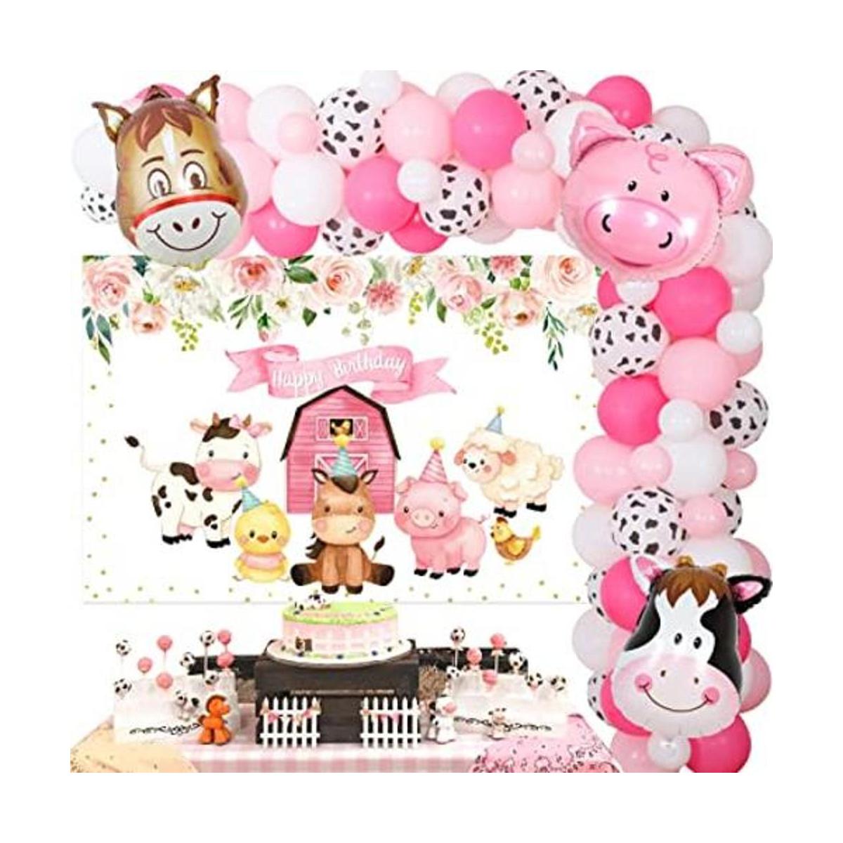 Decoraciones de cumpleaños con temática de granja de