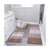 Bsmathom Juego de alfombras de baño de 4 piezas con