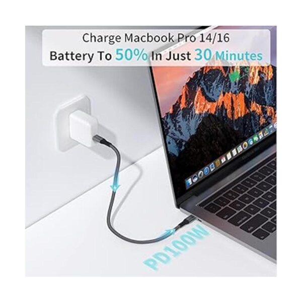 Cable compatible con cable Thunderbolt 4 de 1 pie cable_3