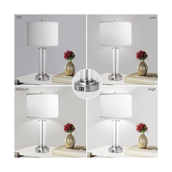 QIMH Juego de 2 lámparas de mesa con control táctil con_4
