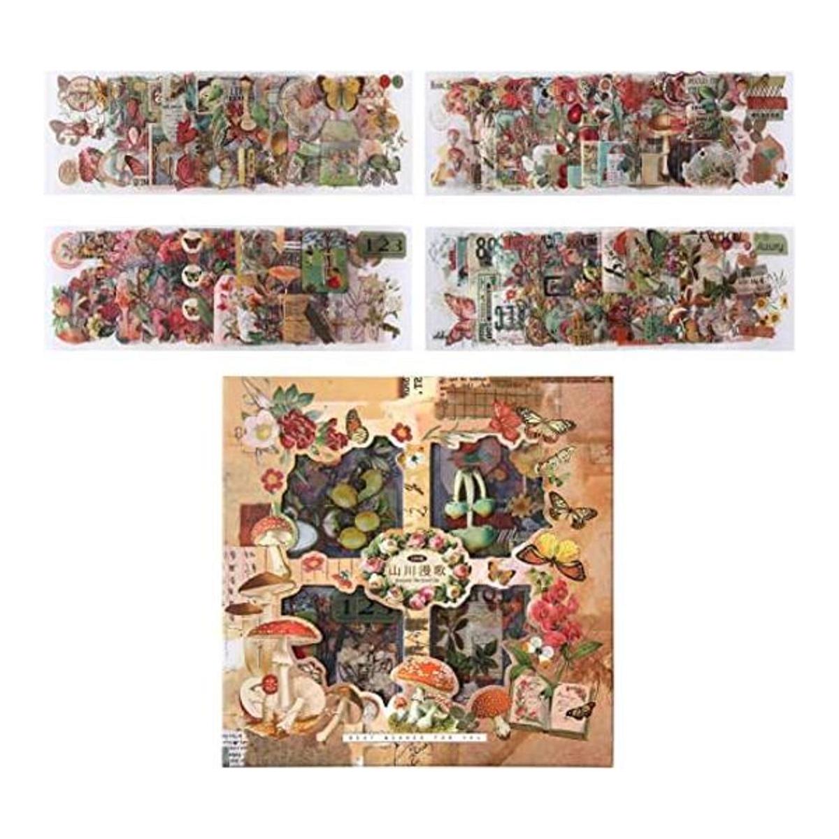 Dizdkizd Juego de calcomanías de flores 500 piezas 100