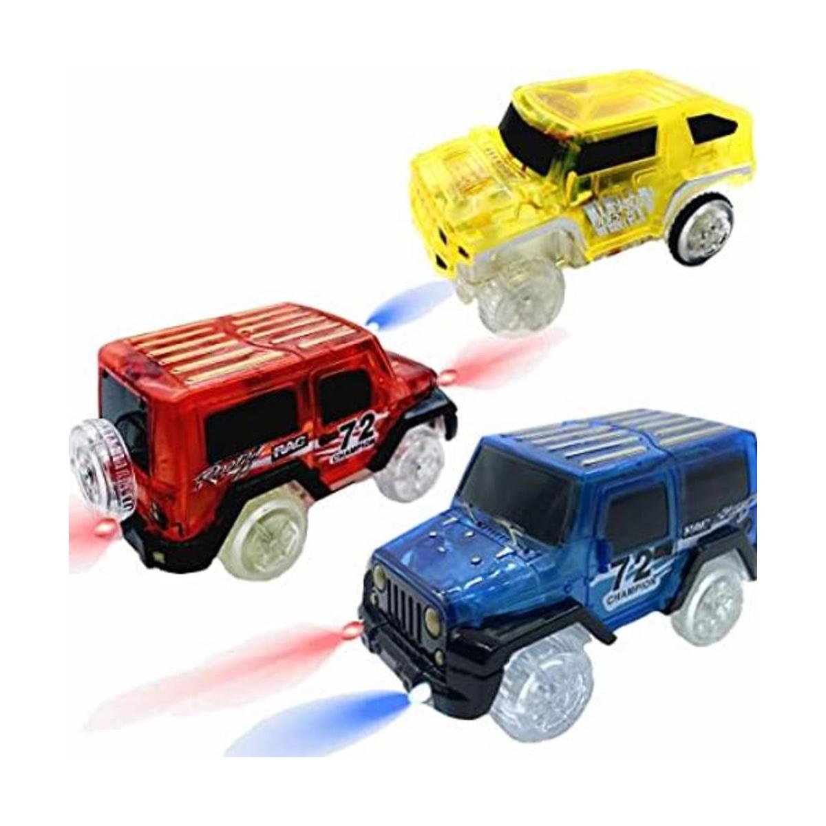 Tracks Cars Replacement with LED Light Glow Car Toys