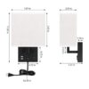 Juego de 2 apliques de pared enchufables con puertos de_2
