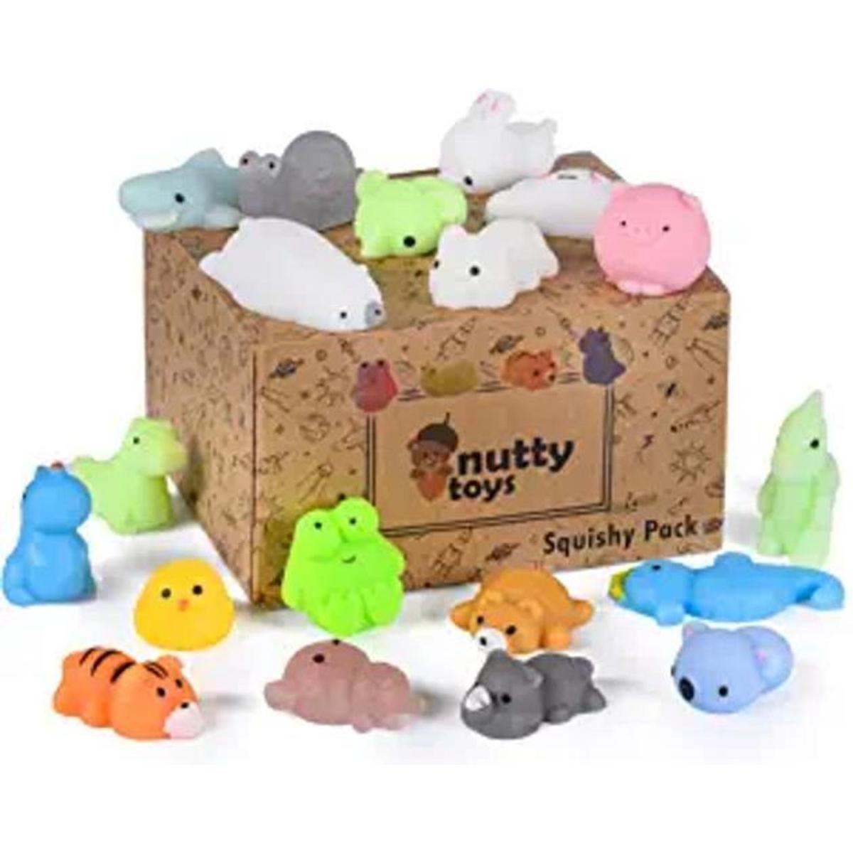 Nutty Toys Mochi Squishies 20 animales blandos Kawaii