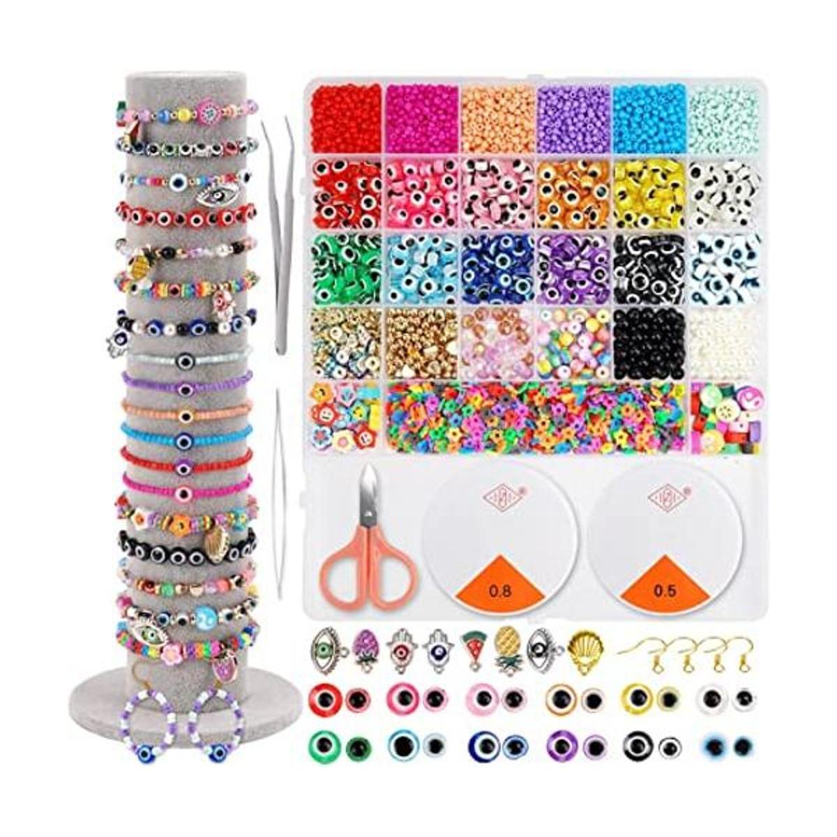 Juego de 3380 cuentas de mal de ojo para hacer joyas