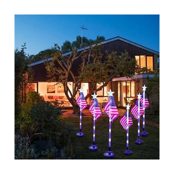 HHUI Luces solares para decoración del 4 de julio luz_2