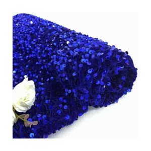 Tela de lentejuelas azules de 1 yarda tela de terciopelo_1
