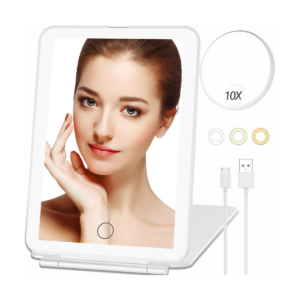 Mecion Espejo de maquillaje con espejo de aumento de 10X_1