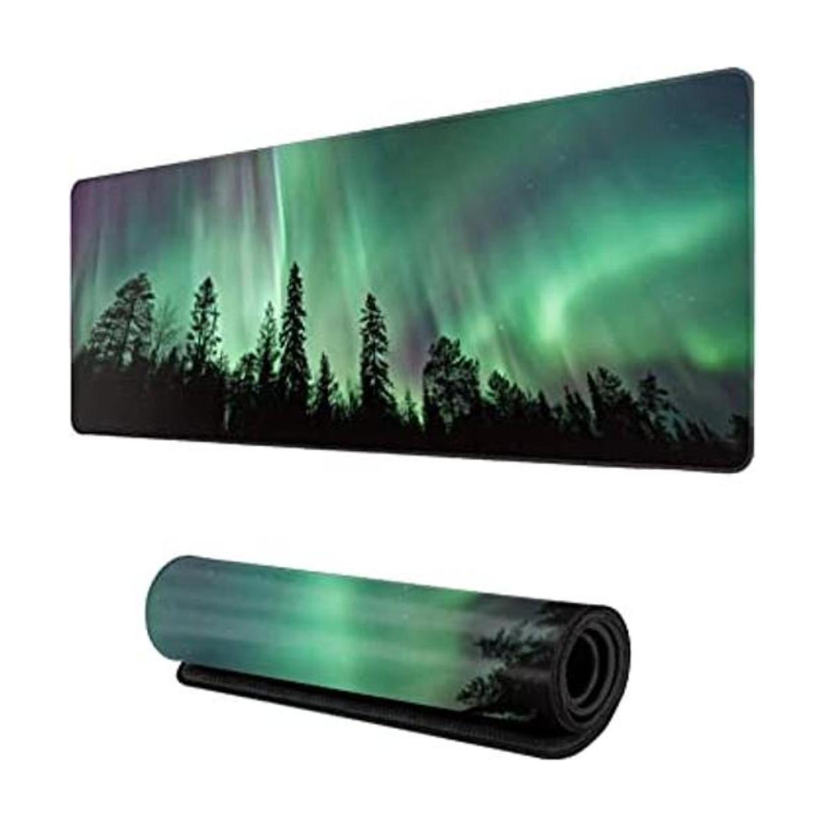 Northern Lights Forest Aurora Borealis XXL XL Alfombrilla