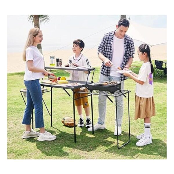 Maarch Mesas plegables para acampar al aire libre mesa de_4