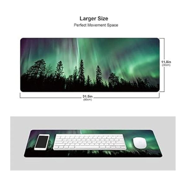 Northern Lights Forest Aurora Borealis XXL XL Alfombrilla_3