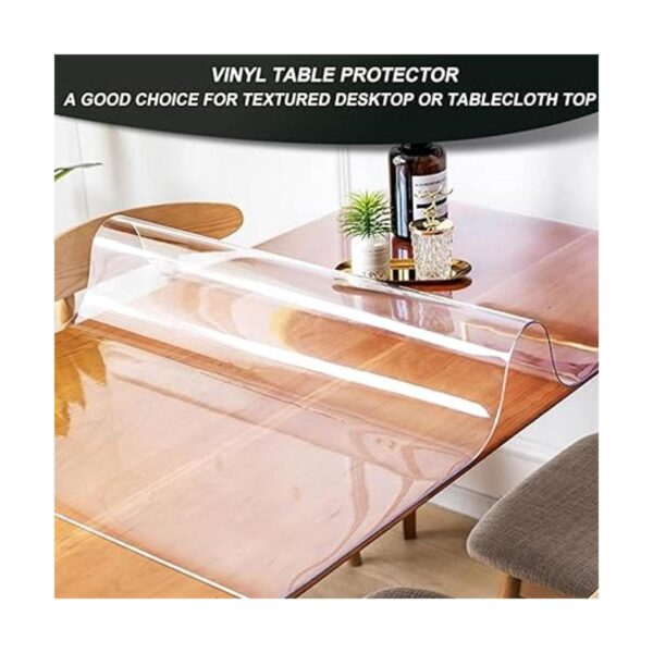 Mantel rectangular de vinilo de PVC transparente fácil de