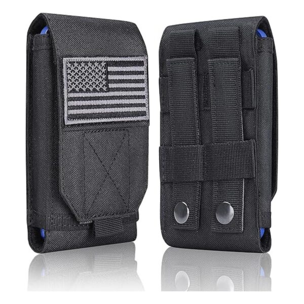 Heyqie Funda táctica negra Molle para teléfono celular_1