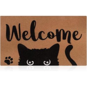 Felpudo de bienvenida para gatos divertido tapete de gato_1