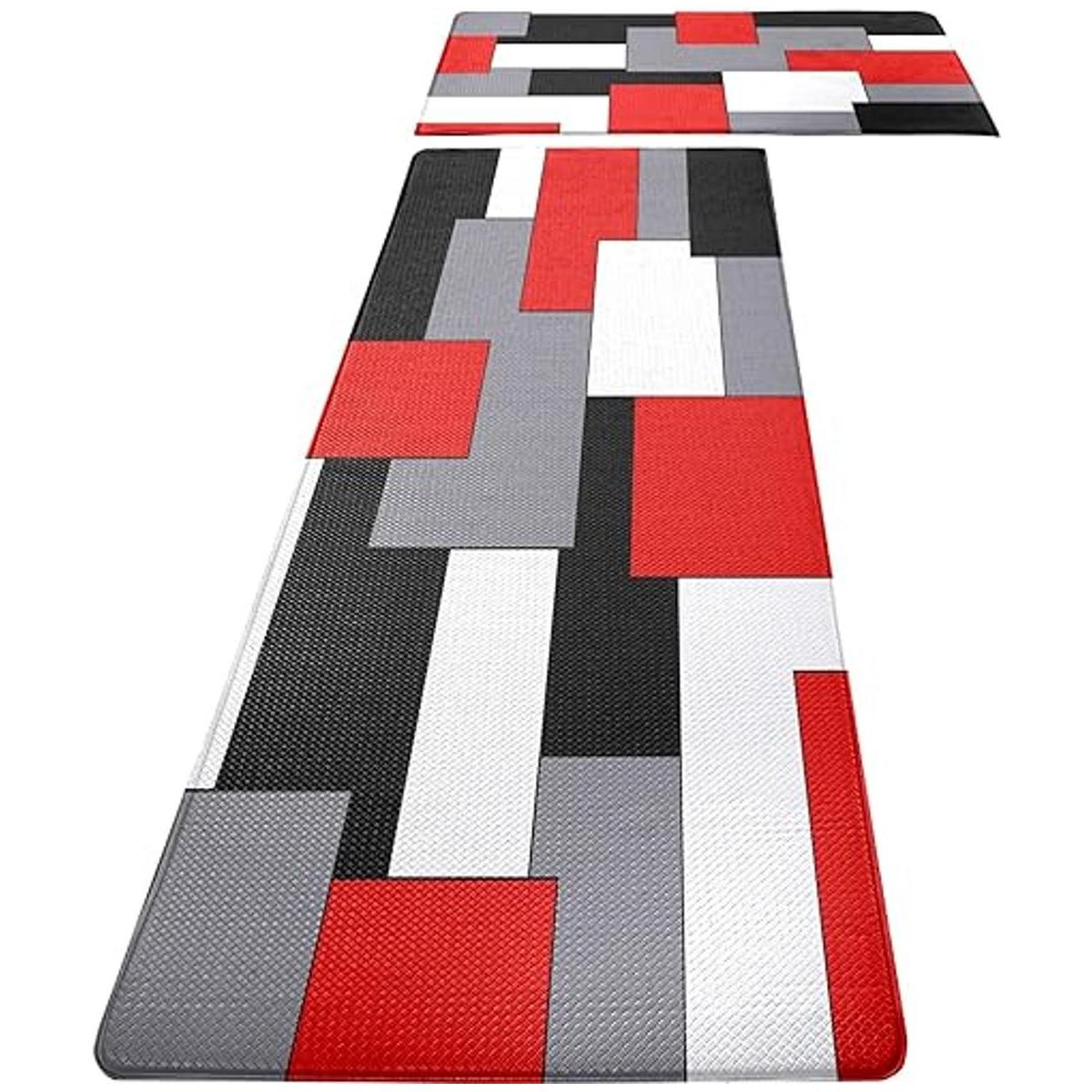 Juego de 2 alfombras y tapetes de cocina acolchados y